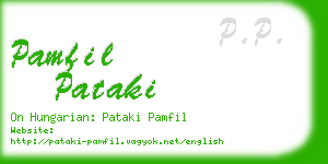 pamfil pataki business card
